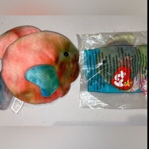 1st Gen TT Ty Beanie Baby Coral the Fish 1993